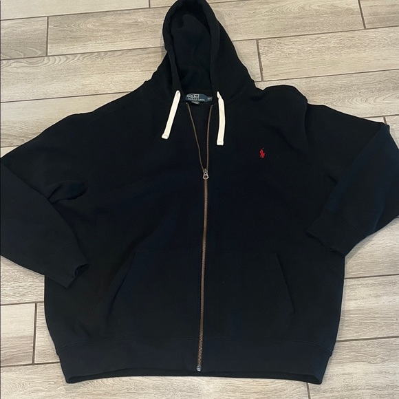 Polo by Ralph Lauren Black Hoodie with Red Logo-Size 3XLT - Picture 6 of 9